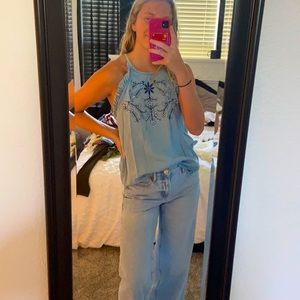 Jean tank top